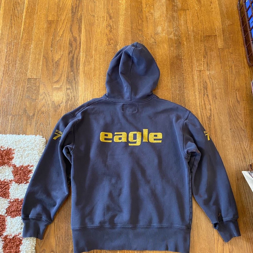 American Eagle Outfitters Vintage Blue Logo Hoodie - Picture 4 of 6